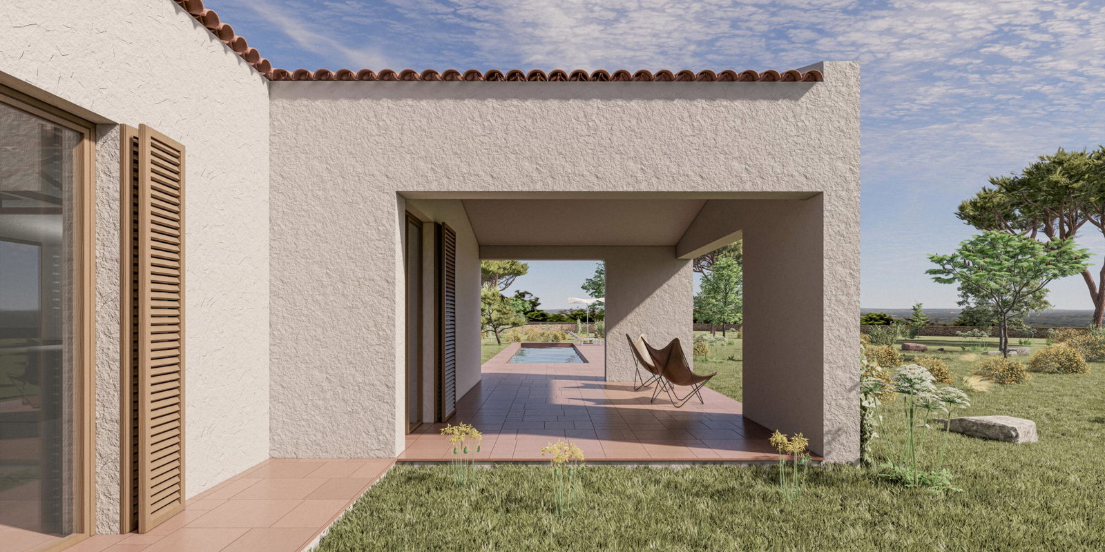 Baugrundstück mit bestehender Genehmigung für ein Haus mit Pool in Ses Salines