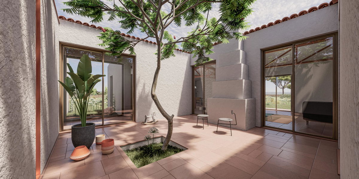 Baugrundstück mit bestehender Genehmigung für ein Haus mit Pool in Ses Salines