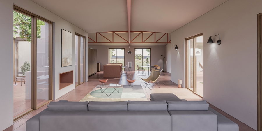 Baugrundstück mit bestehender Genehmigung für ein Haus mit Pool in Ses Salines