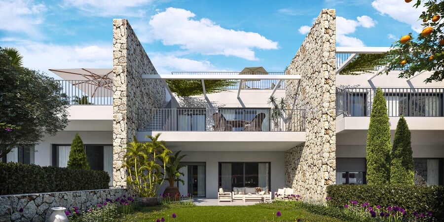 Fantastic newly build duplex apartment with spacious rooftop terrace in Sant Elm