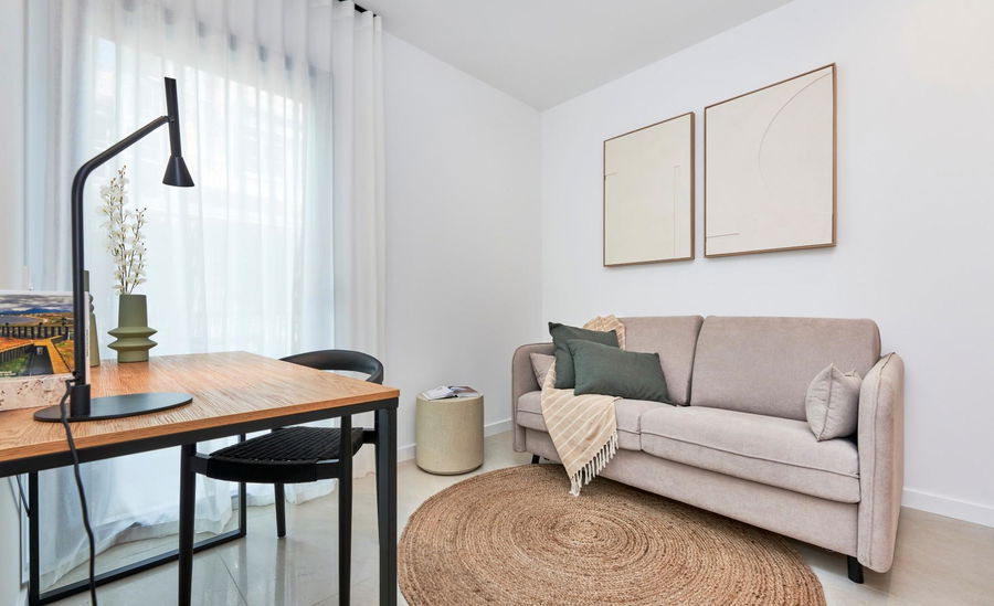 Wunderschöne, neu gebaute Wohnung mit Meerblick und privatem Garten in Sant Elm