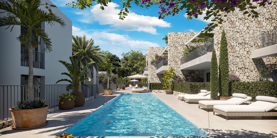 Beautiful newly built apartment with sea views and private garden in Sant Elm