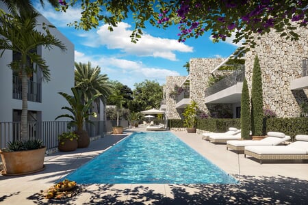 Beautiful newly built apartment with sea views and private garden in Sant Elm