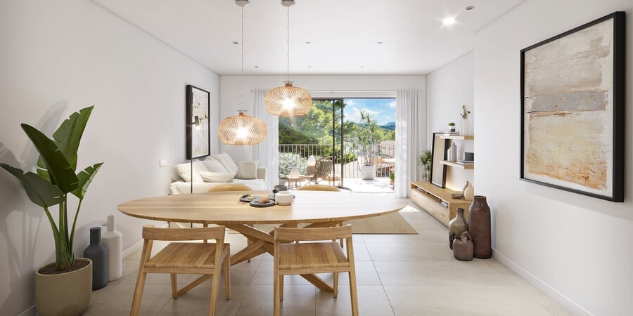 Lovely new build apartment with a mediterranean garden and terrace in Sant Elm
