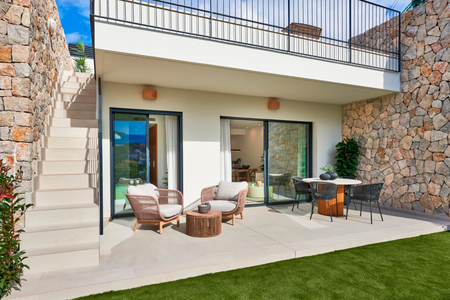 Lovely new build apartment with a mediterranean garden and terrace in Sant Elm