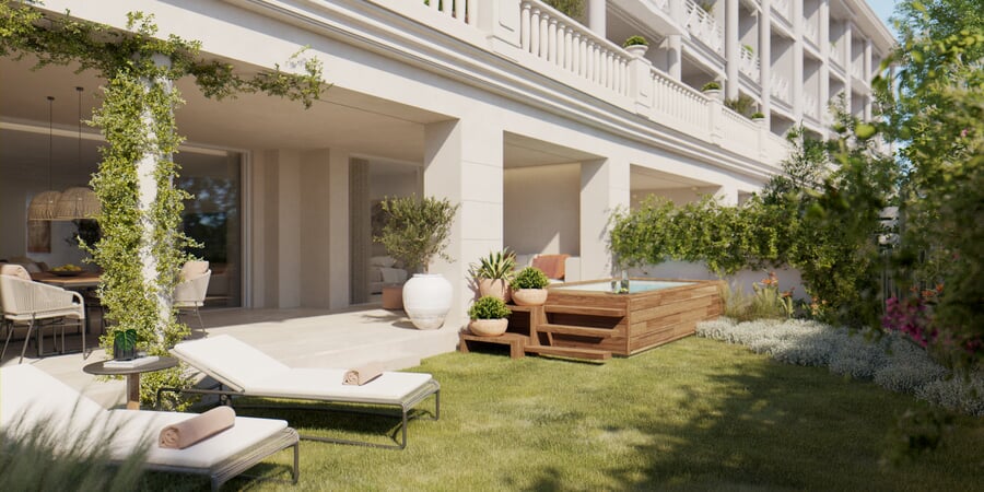 Exclusive new built garden apartment with pool in popular Ciudad Jardin