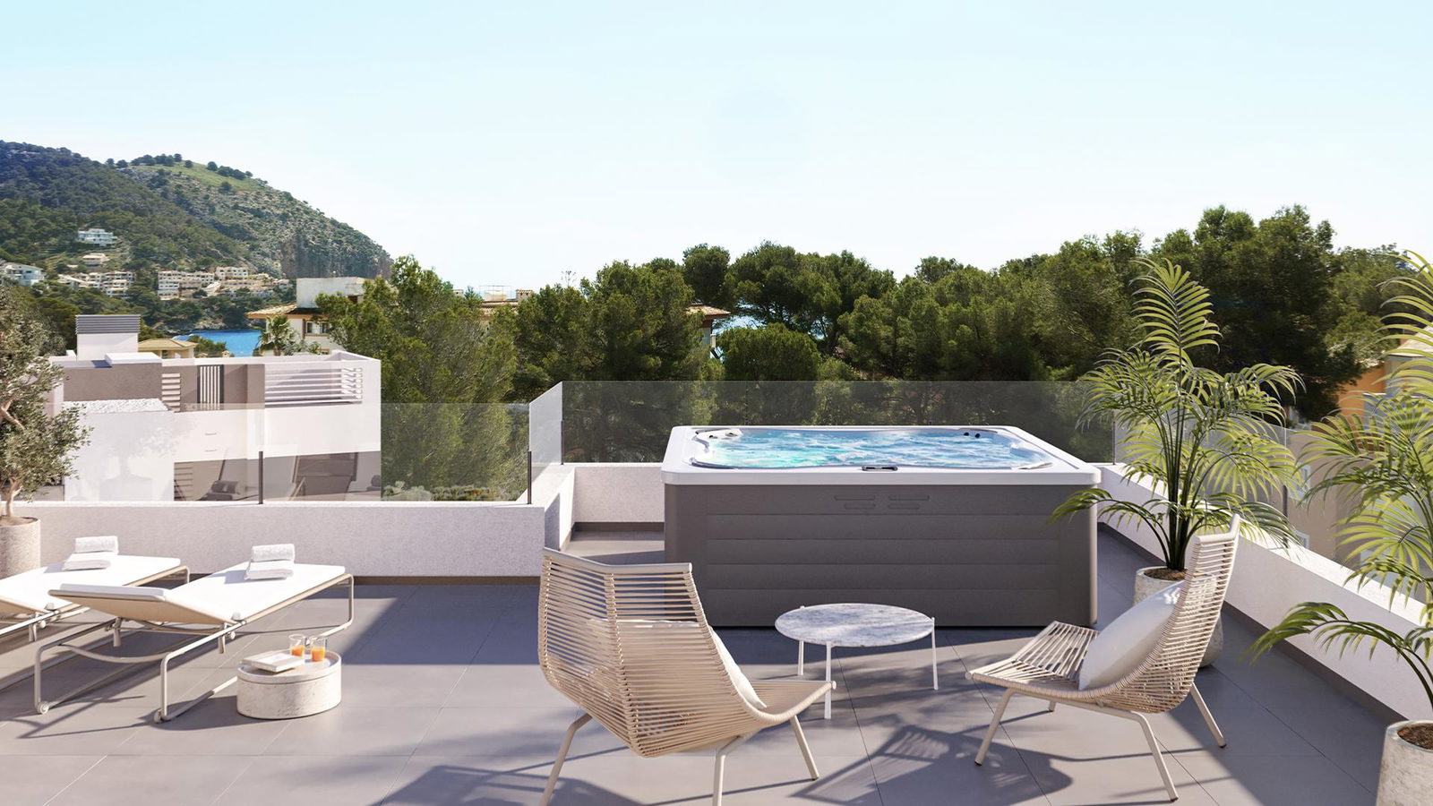 Fantástico ático de nueva construcción con terraza en la azotea en Canyamel