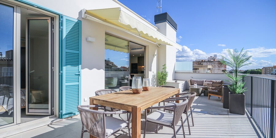 Ático dúplex de nueva construcción en Portixol, primera ocupación, con terraza de 35 m²