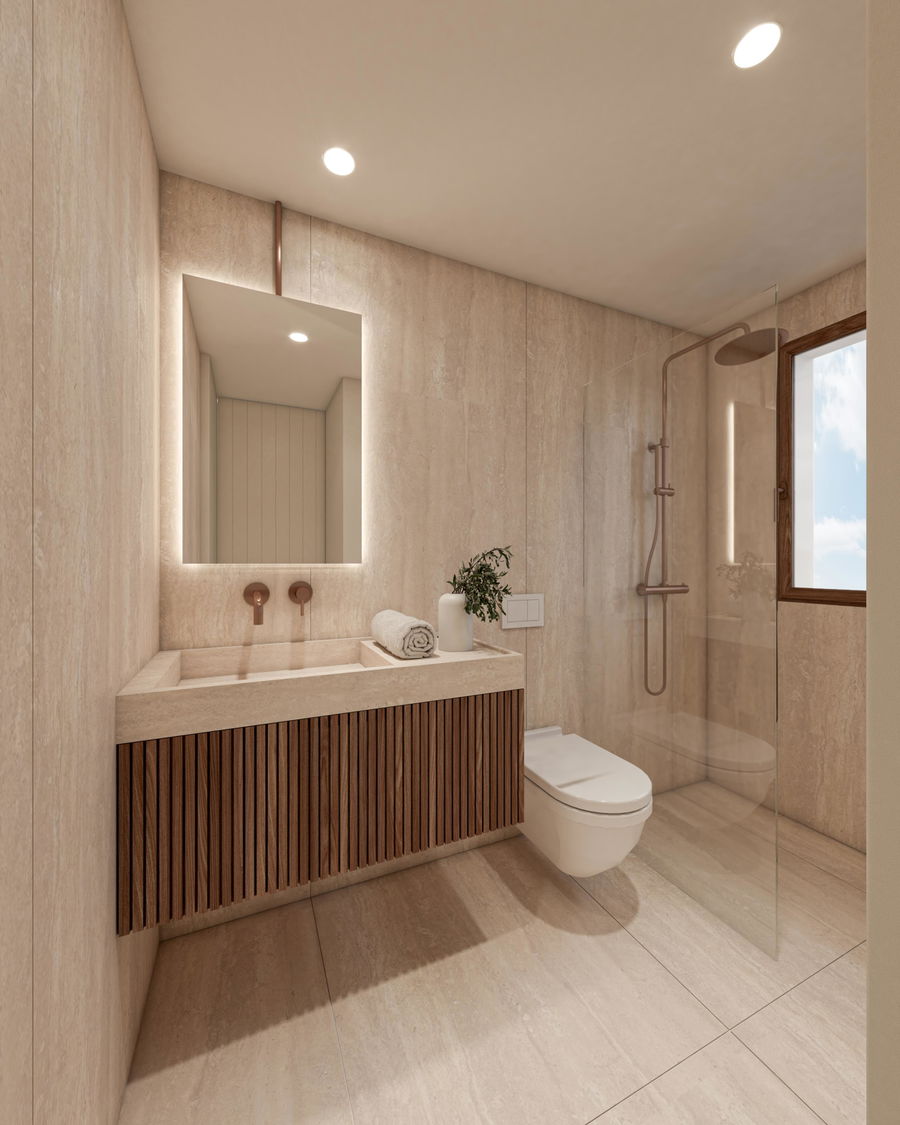 Ático dúplex de nueva construcción con terraza y vistas al mar en Portixol