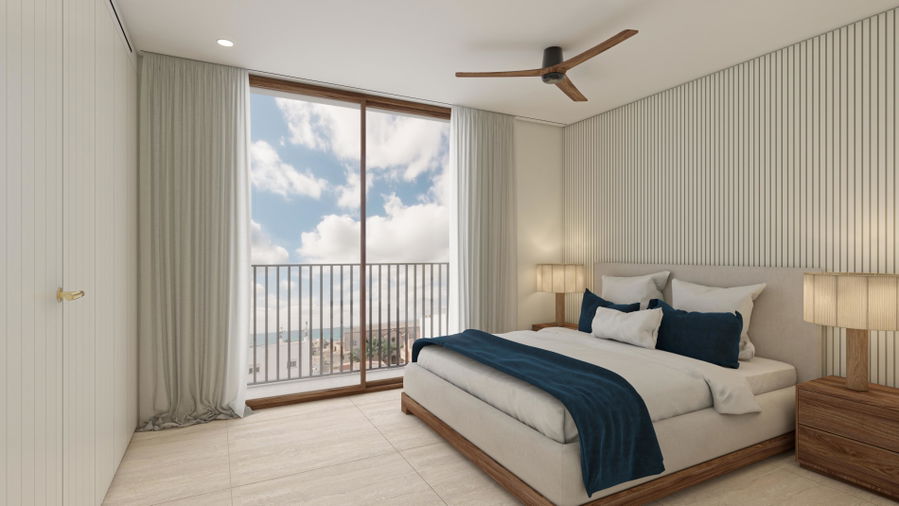 Ático dúplex de nueva construcción con terraza y vistas al mar en Portixol