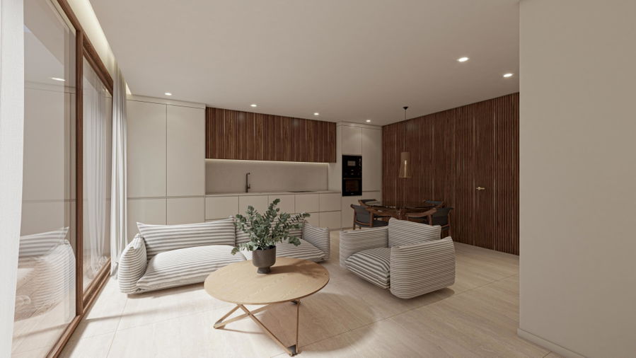 Ático dúplex de nueva construcción con terraza y vistas al mar en Portixol