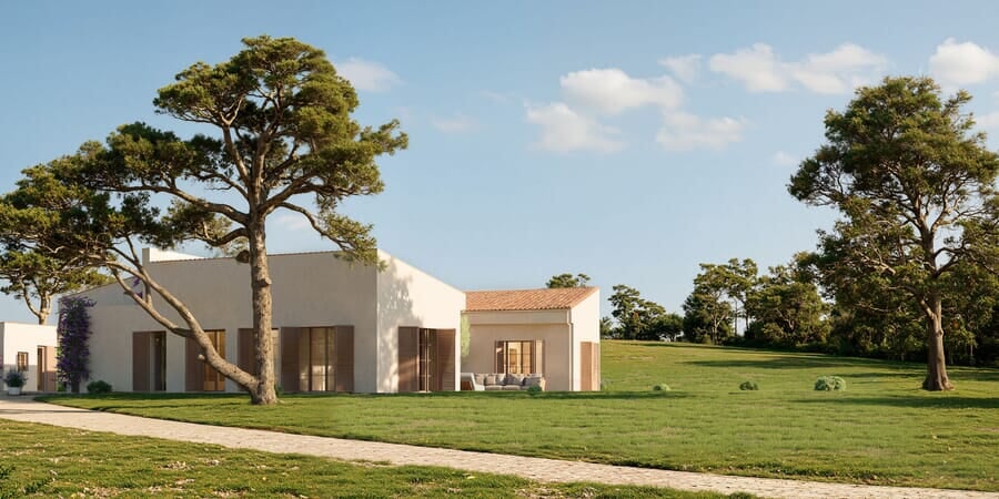 New-build country home with garden, pool and fantastic views for sale near San Joan