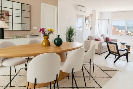 Stilvoll renovierte Wohnung mit atemberaubender Aussicht und Terrasse in Portixol