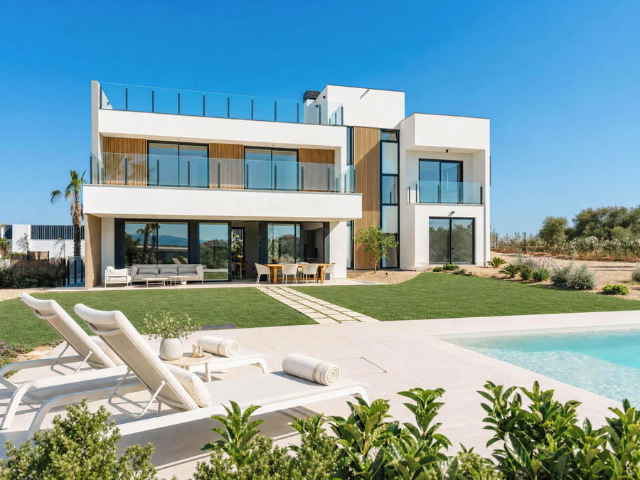 Elegante villa de nueva construcción con vistas panorámicas y una gran piscina en Son Gual