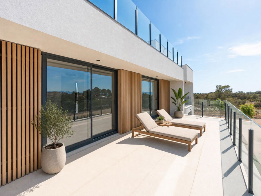 Elegant new villa with panoramic views and a large pool in Son Gual