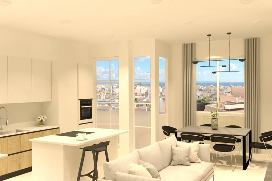 Brandneue, moderne Wohnung mit Meerblick in Son Espanyolet