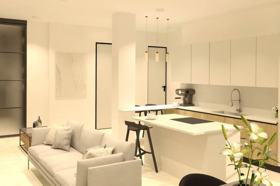 Brandneue, moderne Wohnung mit Meerblick in Son Espanyolet