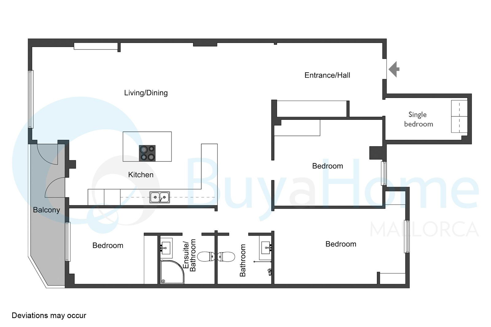 Brandneue, moderne Wohnung mit Meerblick in Son Espanyolet