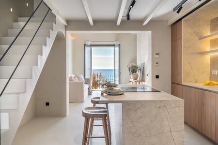 Luxurious gem with terrace in a beautiful historical building frontline Molinar