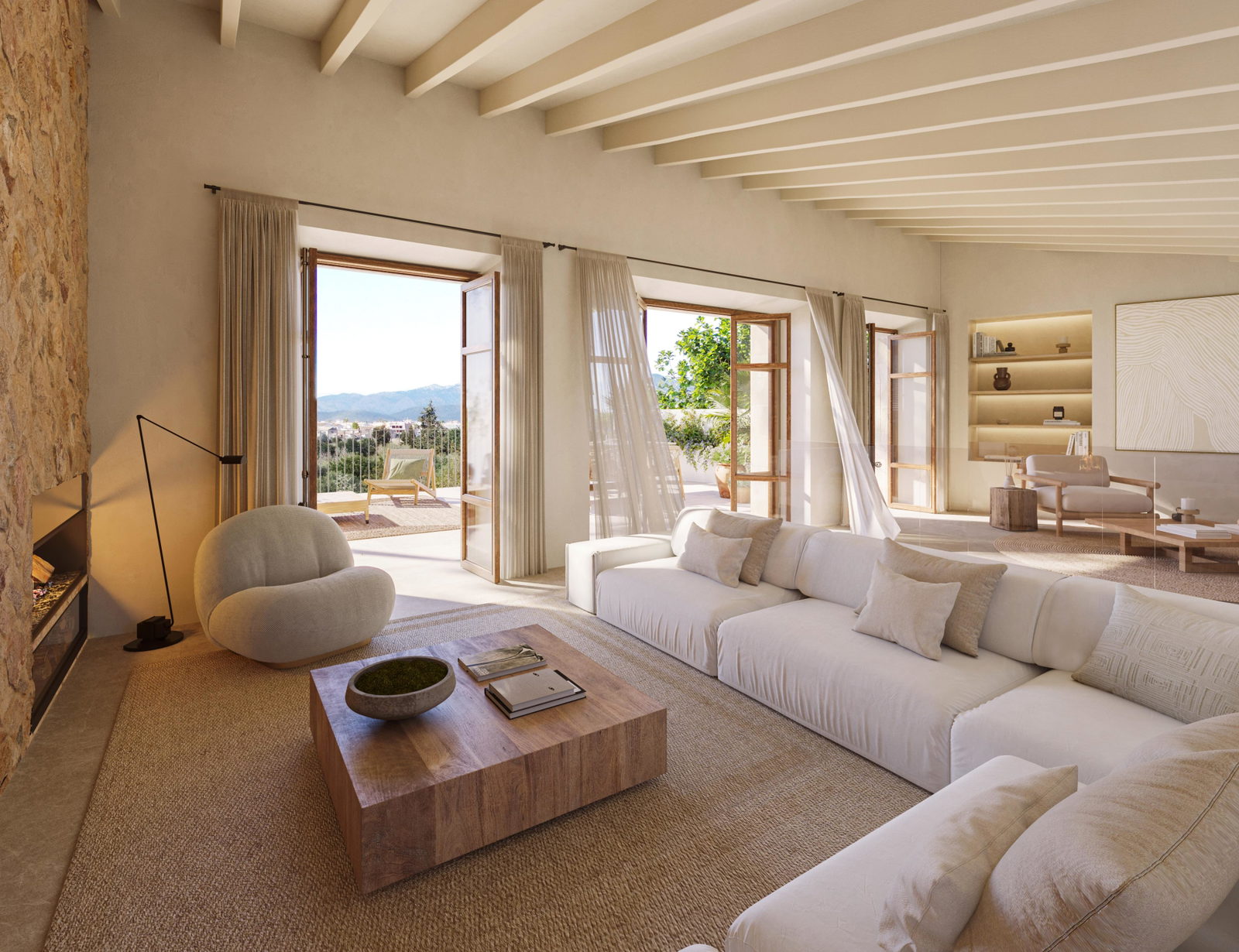 Luxuriöses Stadthaus mit Pool und Tramuntana-Blick in Santa María del Camí