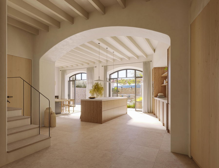 Luxuriöses Stadthaus mit Pool und Tramuntana-Blick in Santa María del Camí