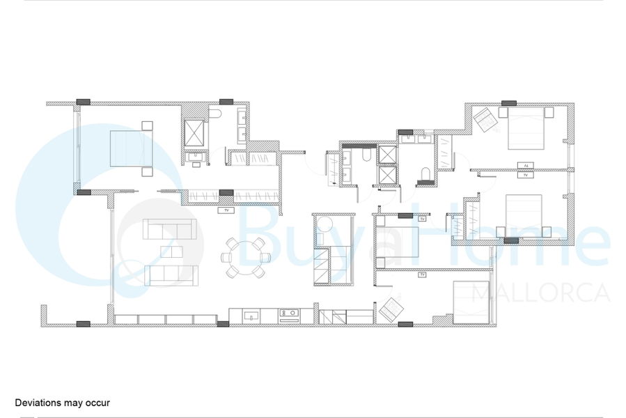 Außergewöhnliche Erstlinien-Residenz zum Verkauf in Portixol, Palma mit großer Strandterrasse, Pool & Parkplatz
