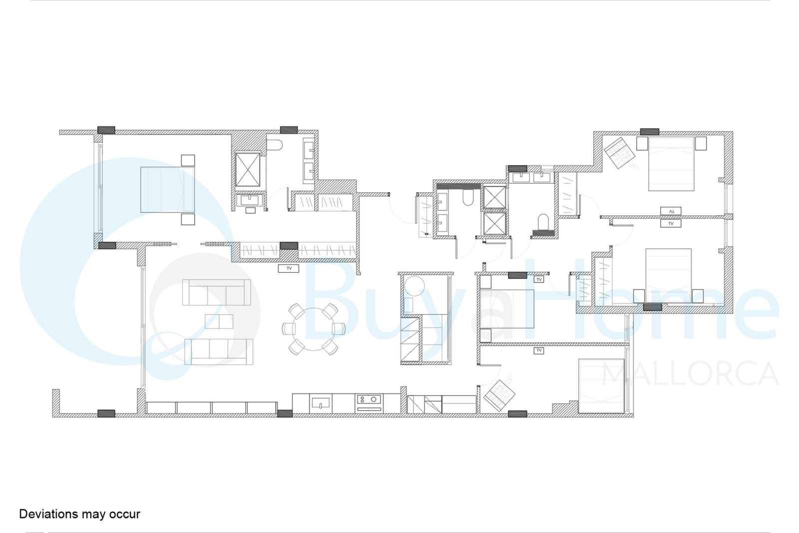 Außergewöhnliche Erstlinien-Residenz zum Verkauf in Portixol, Palma mit großer Strandterrasse, Pool & Parkplatz