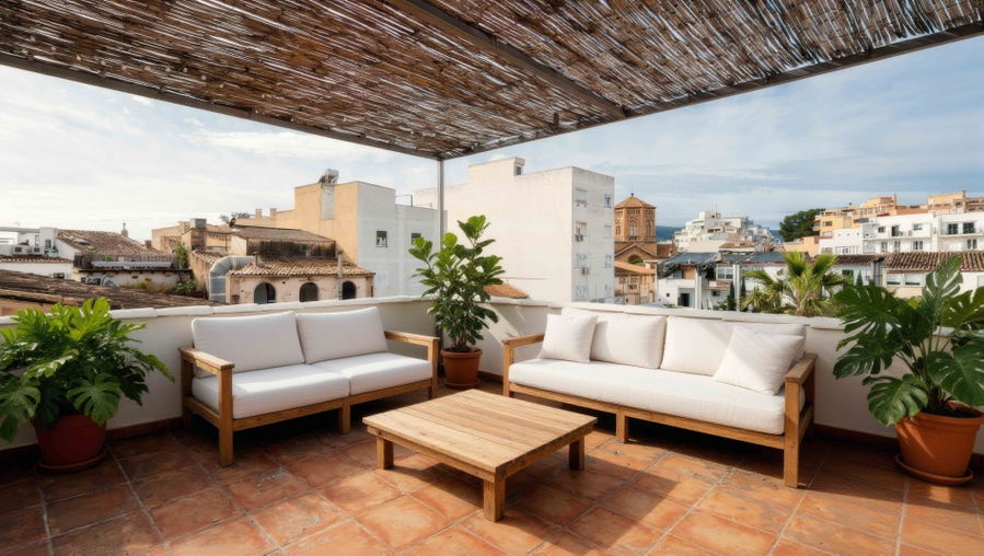 Helles Penthouse-Apartment mit großzügiger Terrasse im Herzen von Santa Catalina