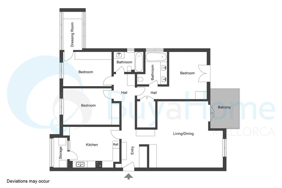 Confortable vivienda familiar en una agradable comunidad con piscina y aparcamiento en Portixol.
