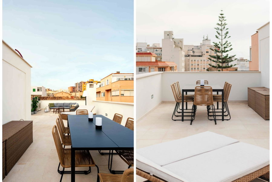 Wunderschön gestaltetes Stadthaus mit Pool und Dachterrasse in Son Espanyolet