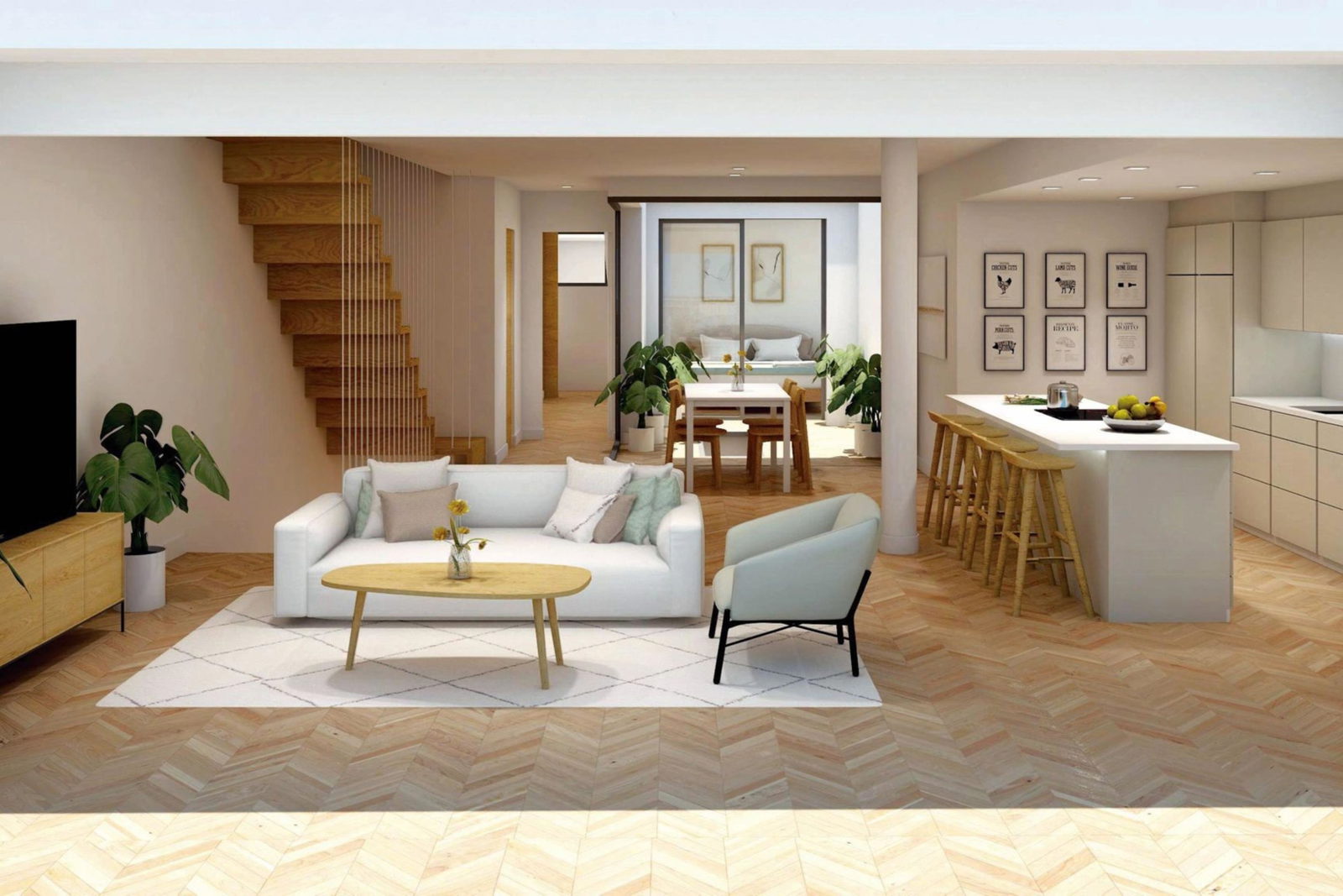 Sanierungsprojekt mit Baugenehmigung für ein Haus mit Dachterrasse und Pool in El Terreno
