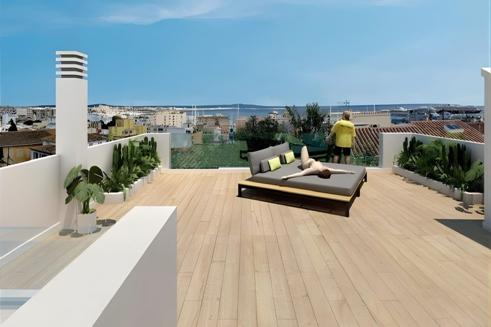 Sanierungsprojekt mit Baugenehmigung für ein Haus mit Dachterrasse und Pool in El Terreno