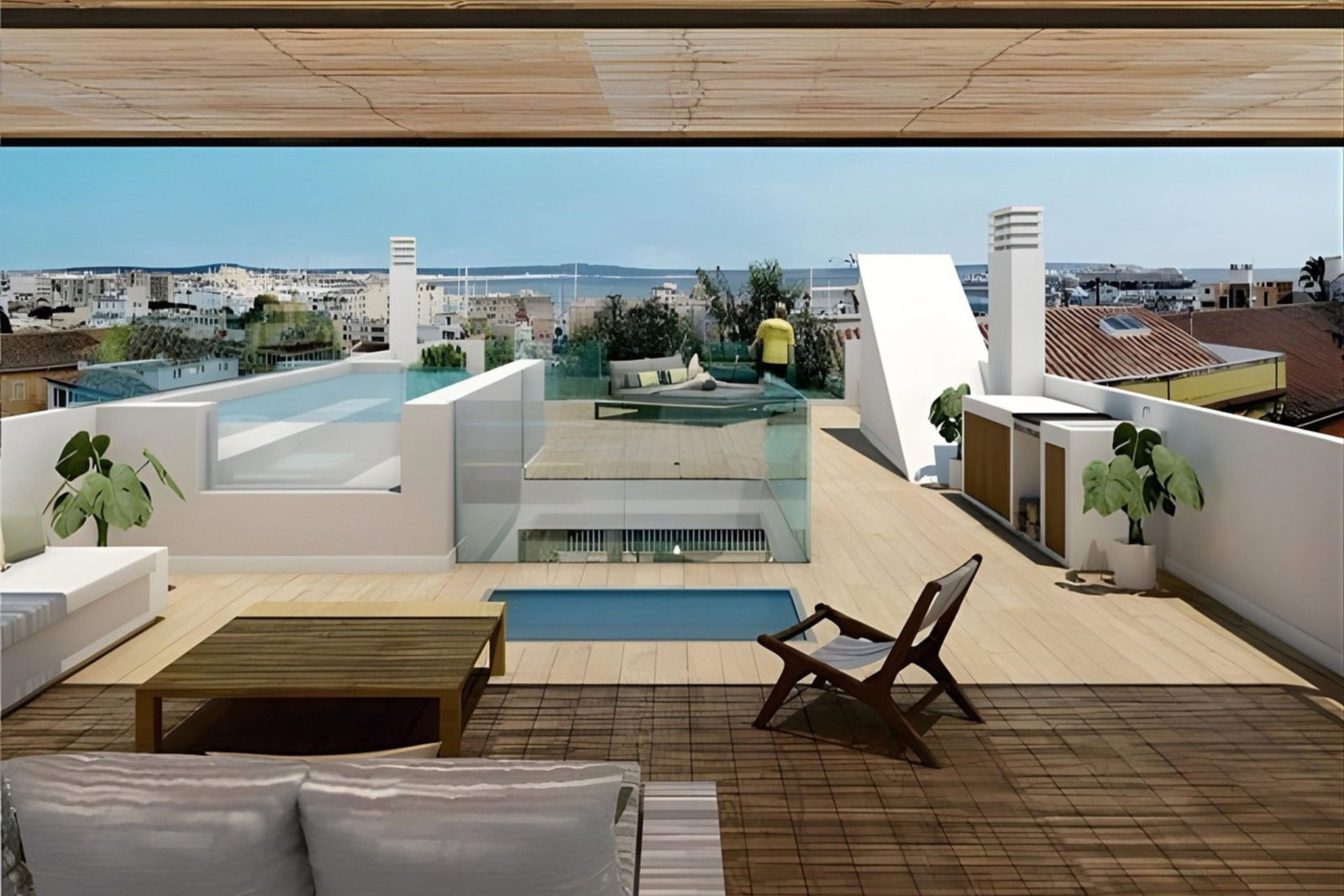 Sanierungsprojekt mit Baugenehmigung für ein Haus mit Dachterrasse und Pool in El Terreno