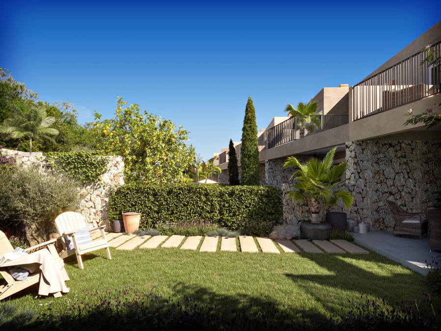Neu gebautes Stadthaus mit großzügiger Terrasse und üppigem Garten in Artà