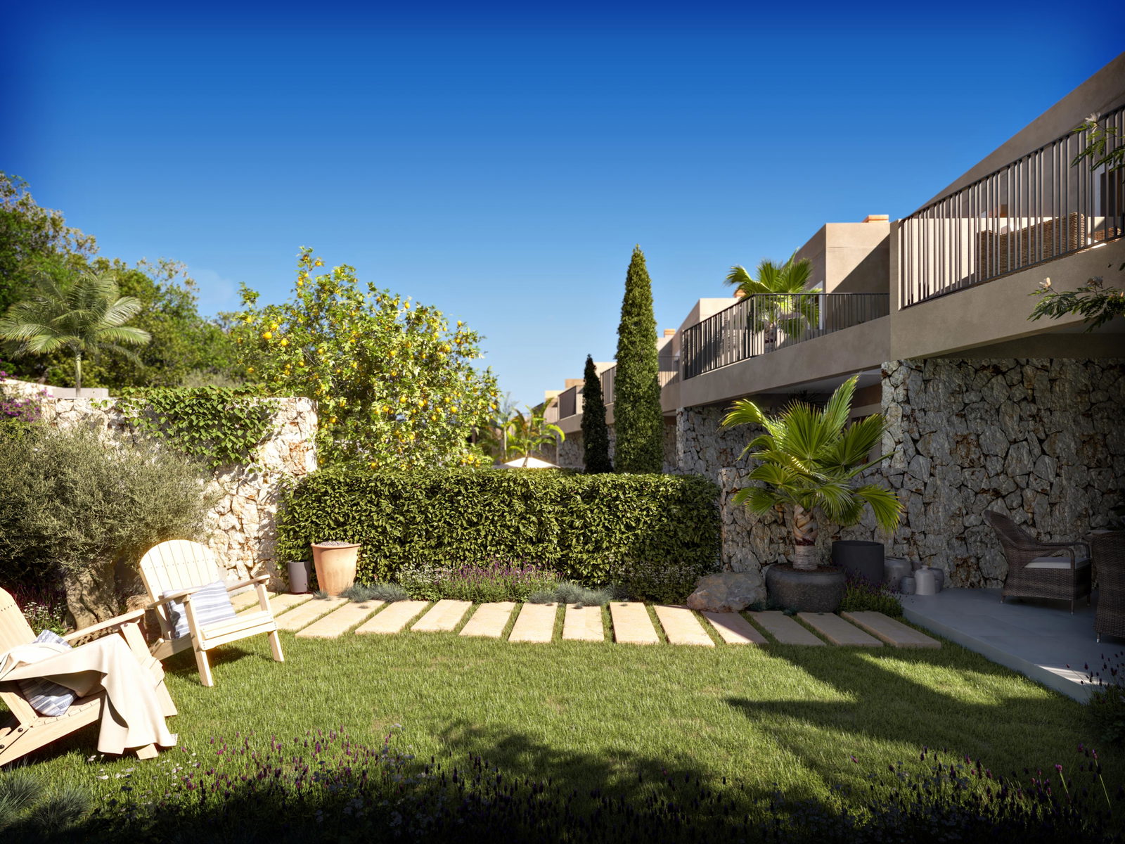 Neu gebautes Stadthaus mit großzügiger Terrasse und üppigem Garten in Artà