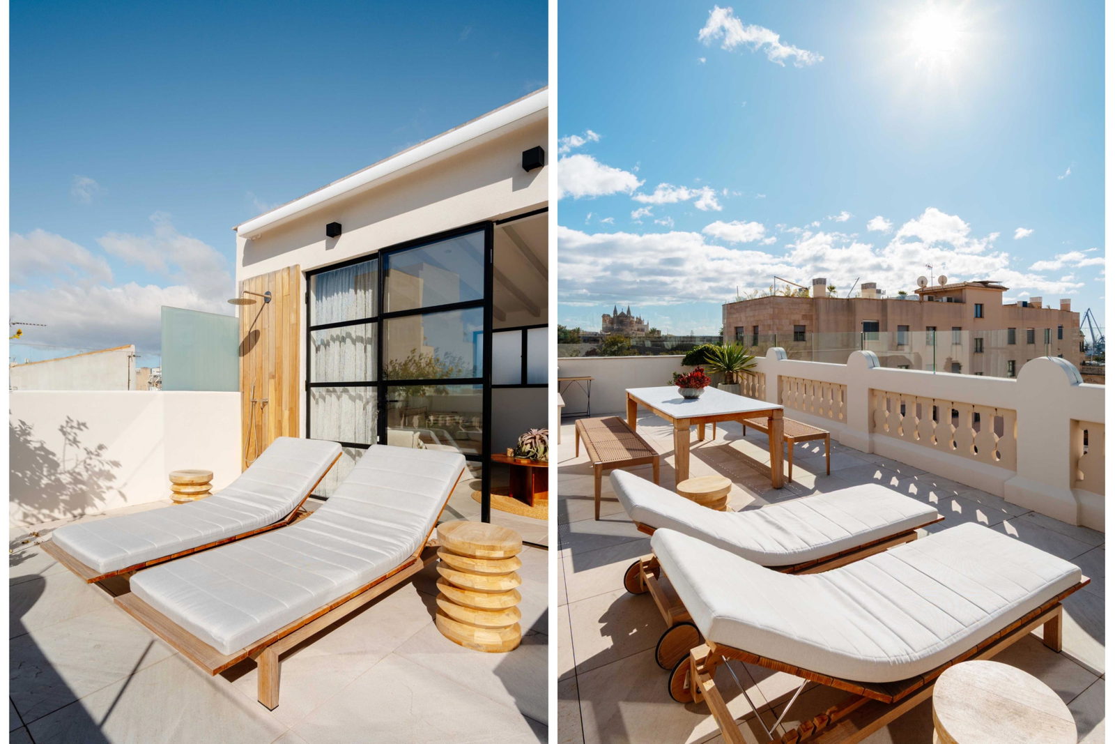 Luxuriöses Duplex-Penthouse mit Meerblick von der beeindruckenden Dachterrasse in Santa Catalina