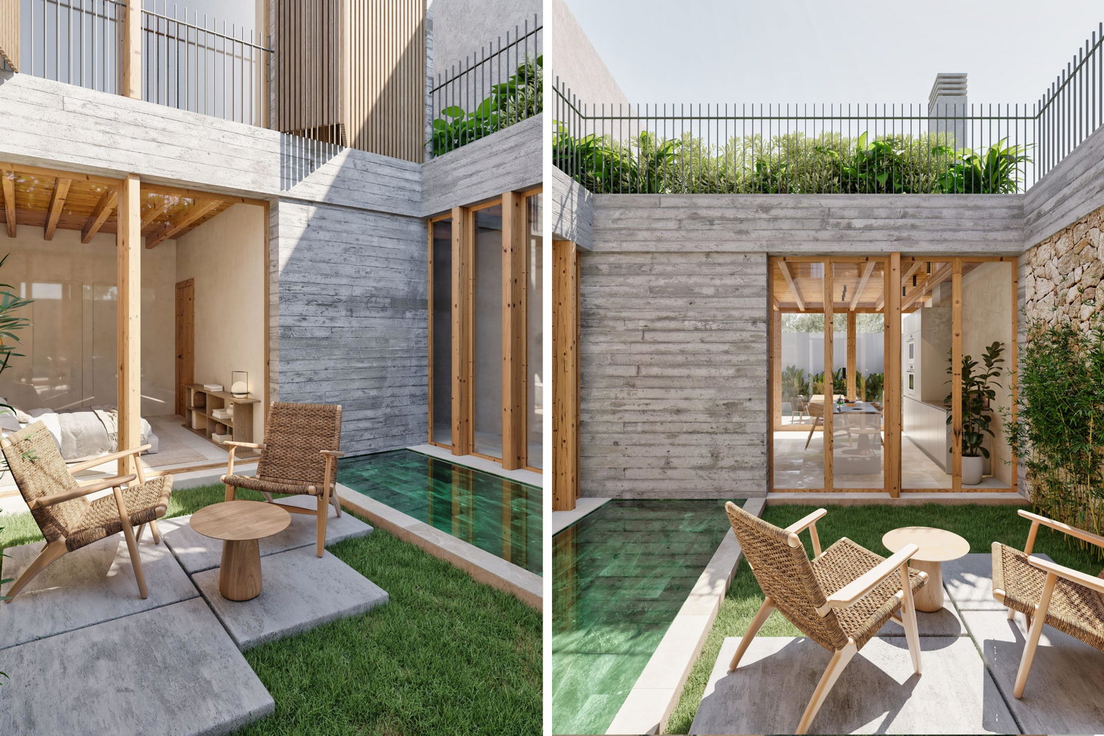 Exklusivt townhouse projekt med trädgård och pool i charmiga Son Espanyolet