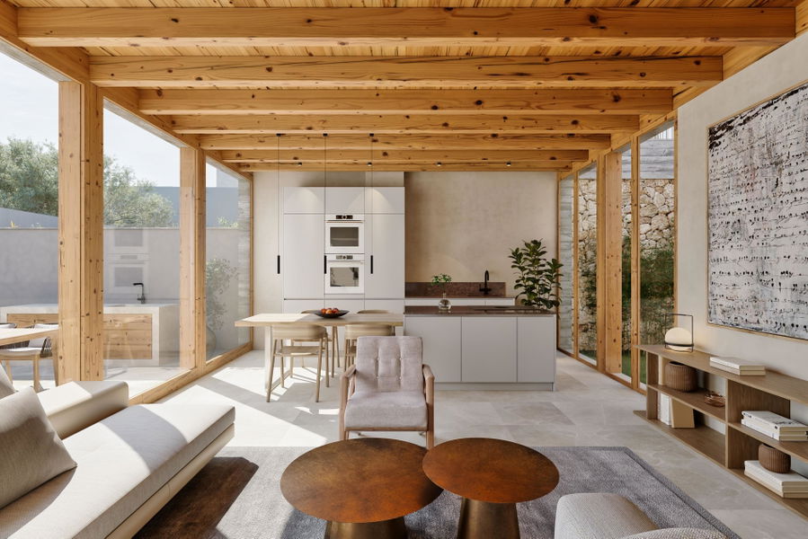 Exclusivo proyecto de casas adosadas con piscina y terrazas en Son Espanyolet