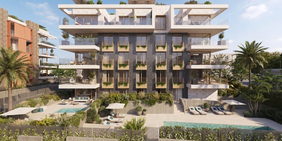 New build ground-floor apartment with spacious outdoor areas in Son Dameto