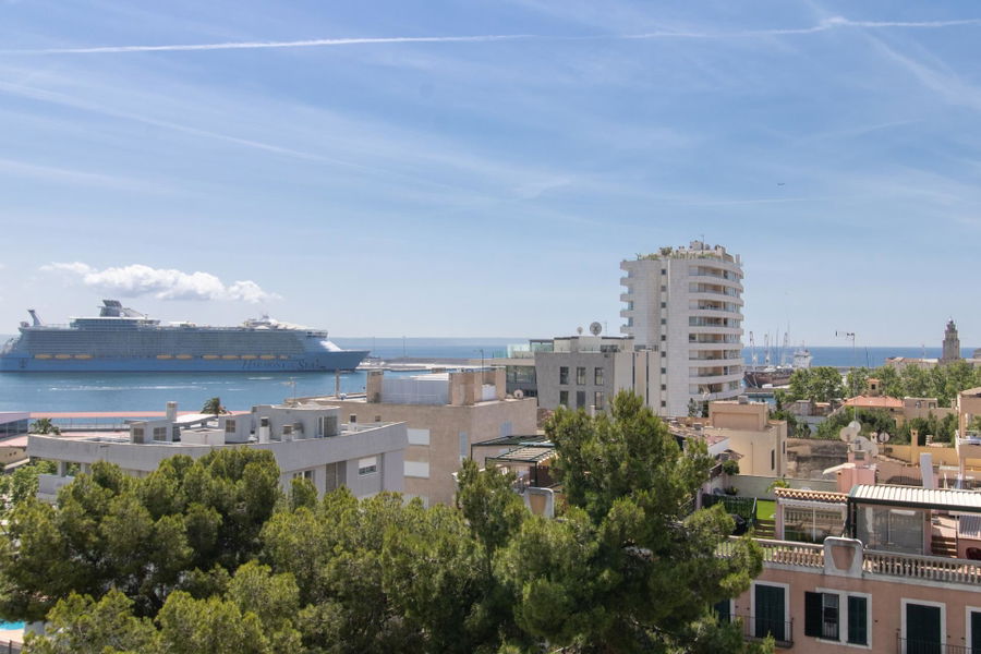 Sea view penthouse with spacious terrace  in  Palma Paseo Maritimo