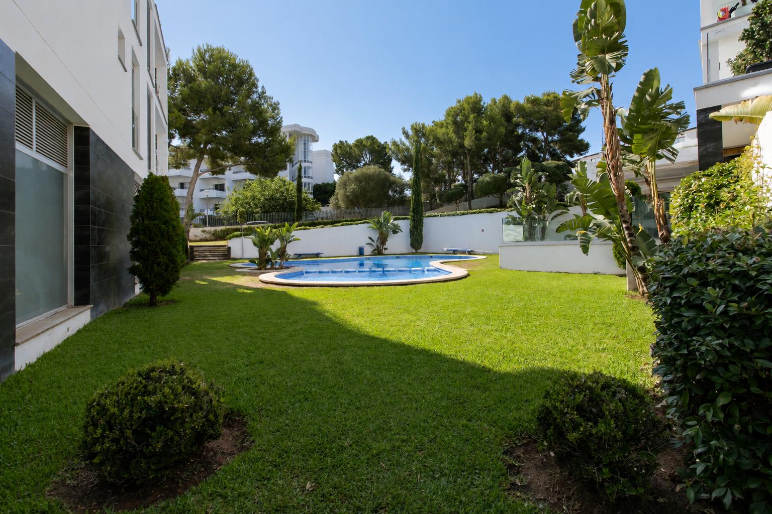 Spacious ground floor apartment with an amazing terrace and community pool in Palmanova