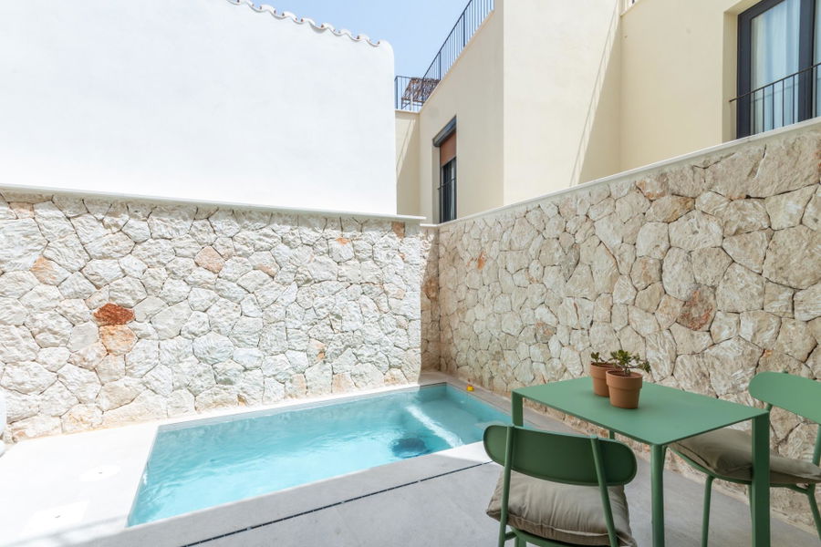 Townhouse with private pool and a roof terrace with great views in Sa Cabaneta for sale