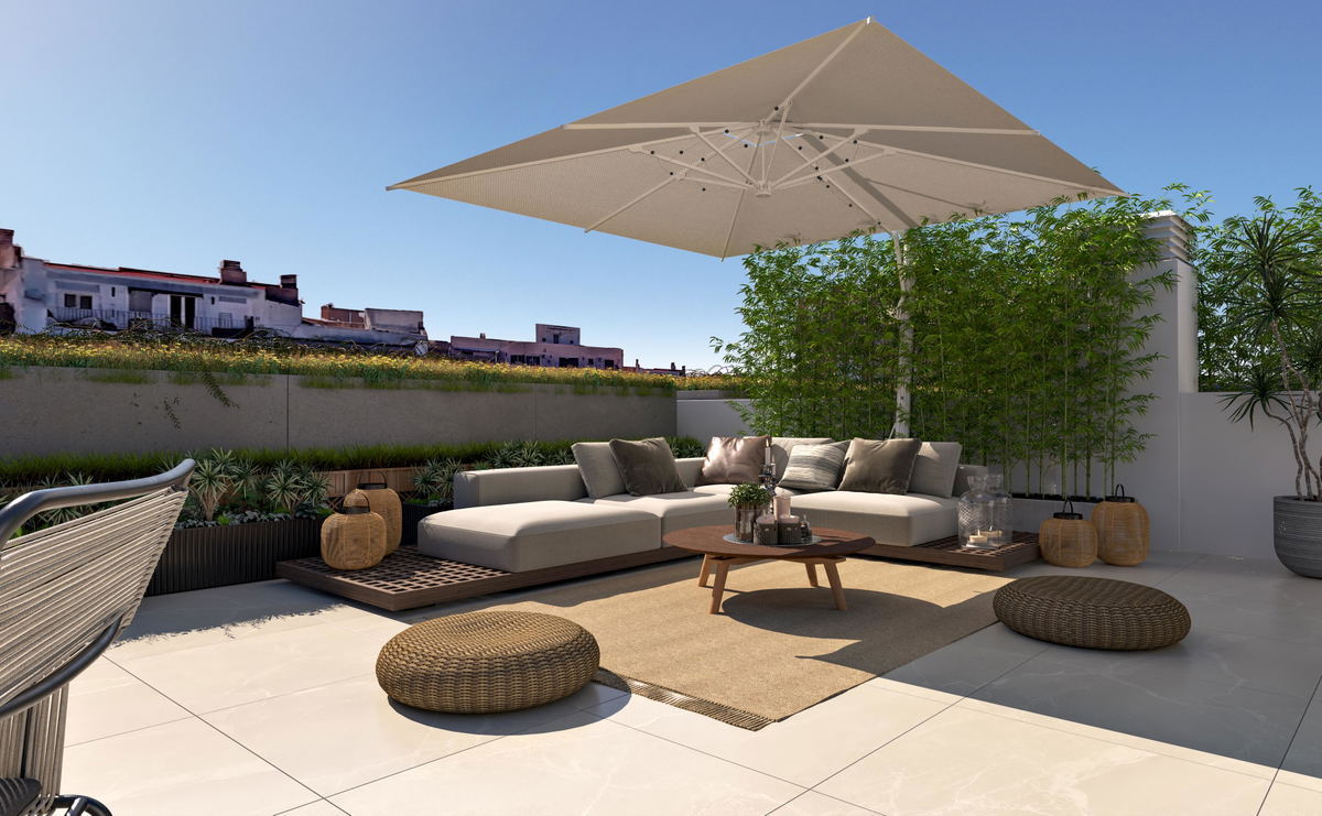 Ático de obra nueva con 3 dormitorios y terraza privada en la azotea en el centro de Palma