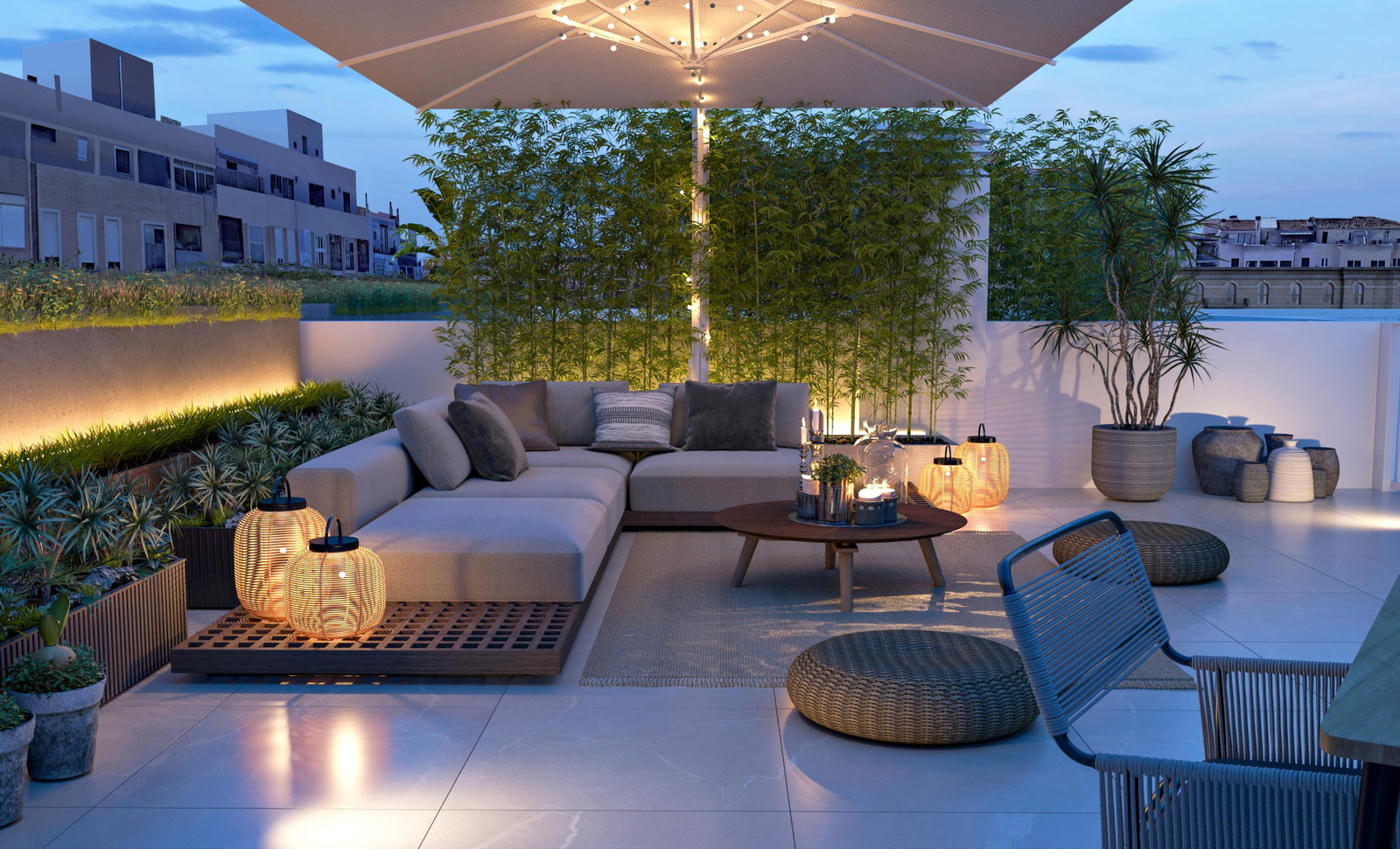 Ático de obra nueva con 3 dormitorios y terraza privada en la azotea en el centro de Palma