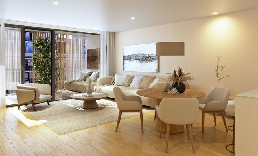 Ático de obra nueva con 3 dormitorios y terraza privada en la azotea en el centro de Palma