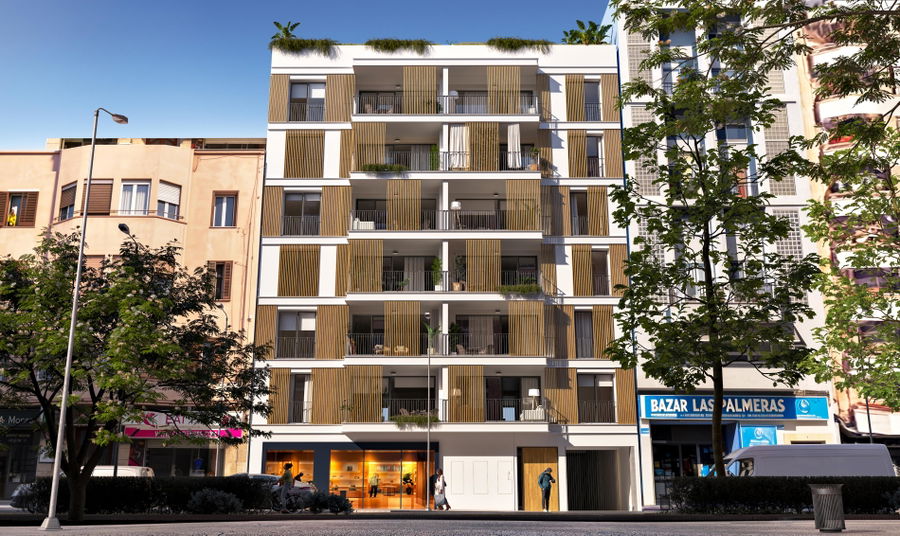 Apartamento de 2 dormitorios en la planta baja con amplia terraza de 129 m² en el centro de Palma