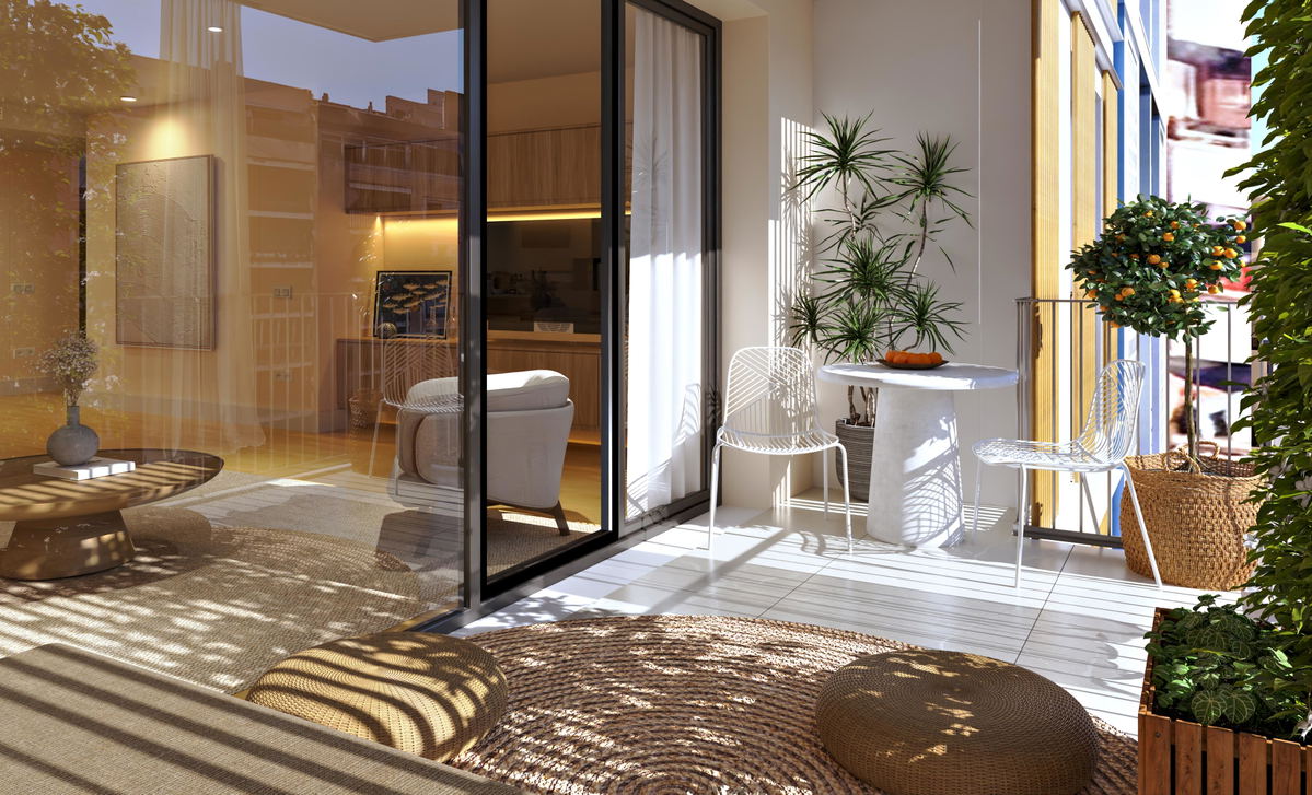 Moderno apartamento de 3 dormitorios con terraza en el corazón de Palma