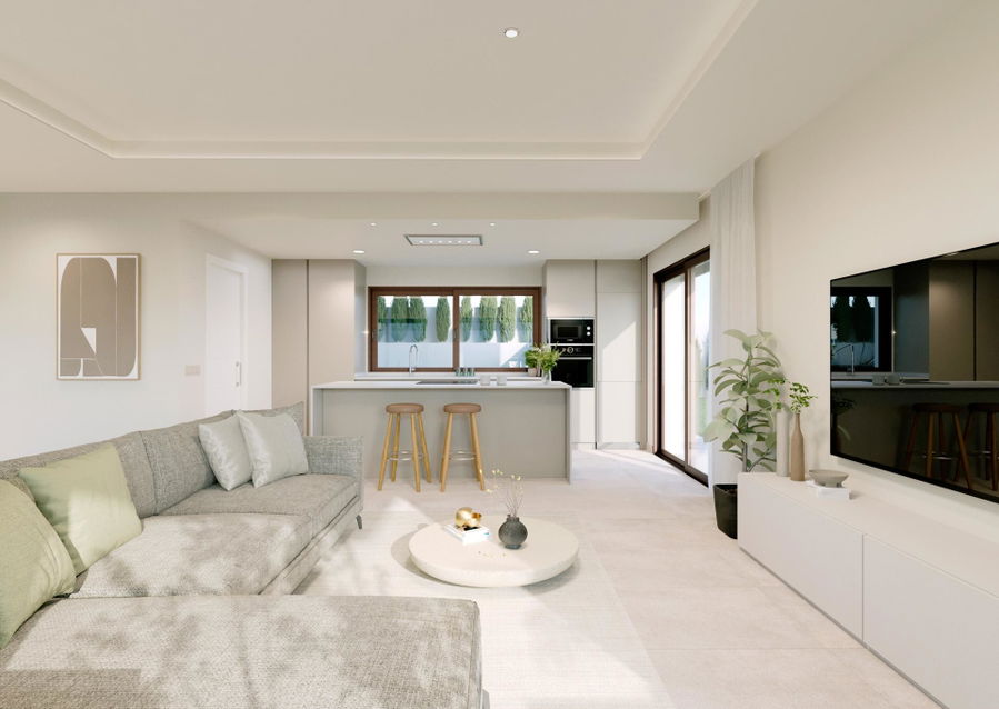 New-build townhouse villa with pool and terrace in Paguera for sale