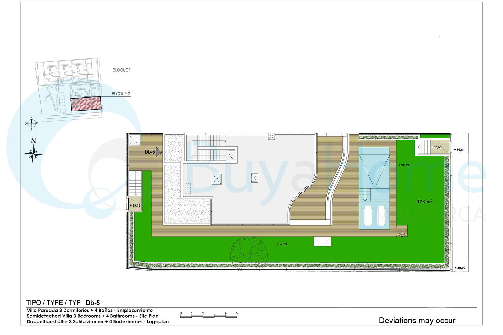 Casa pareada de nueva construcción, estilo chalet, con piscina y terraza, en venta en Paguera