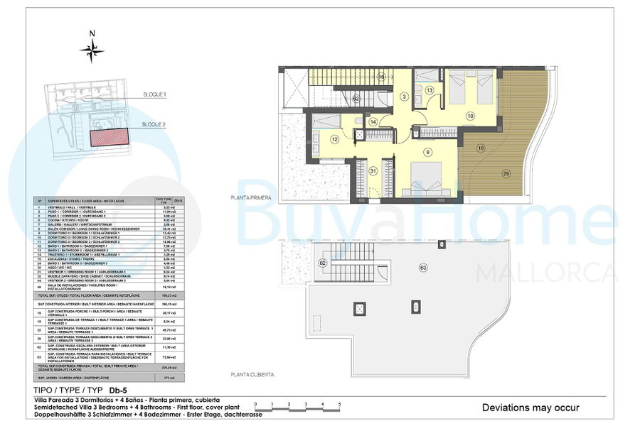 Casa pareada de nueva construcción, estilo chalet, con piscina y terraza, en venta en Paguera